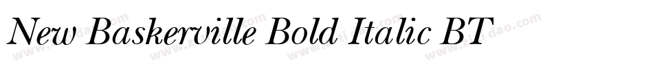 New Baskerville Bold Italic BT字体转换